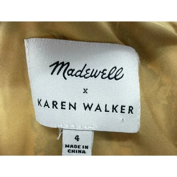 Madewell x Karen Walker Silk Floral Loretta Dress size 4 - Picture 11 of 12